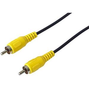 PremiumCord Cinch Kabel 10m, 1x Cinch RCA Stecker auf 1x Cinch RCA Stecker, Audio Video Verbindungskabel, Farbe schwarz