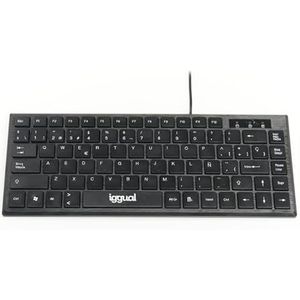 Glowster Kompakte USB-Tastatur TKL Slim, schwarzes Design, ideal für Enge Räume, effizient für Arbeit und Gaming.