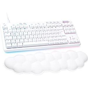 Logitech G G713 Kabelgebundene Gaming-Tastatur Mit LIGHTSYNC RGB-Beleuchtung, Linear-Schalter (GX Brown) Und Handgelenkauflage Für Tastaturen, PC- Und Mac-Kompatibel - Weiß