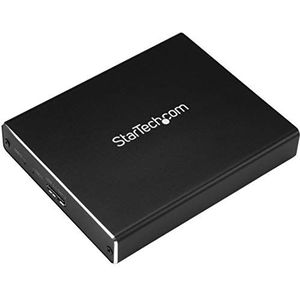 StarTech.com SSD Festplattengehäuse für zwei M.2 Festplatten - USB 3.1 Type C - USB C Kabel - USB 3.1 Case zu 2x M2 Adapter