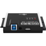 goobay SATA Adapter für Festplatten USB 3.0 und IDE/USB Festplattenadapter HDD & SSD/inkl. USB A auf B Kabel & Molex und 12V 2A Netzteil/Externe Festplatte / 72013