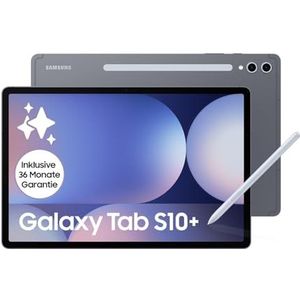 Samsung Galaxy Tab S10+ AI Tablet, Android Tablet, 12 GB RAM, 512 GB Speicher, AMOLED-Display, Antireflexionsbeschichtung, Inkl. S Pen, WiFi, Moonstone Gray, 36 Monate Herstellergarantie