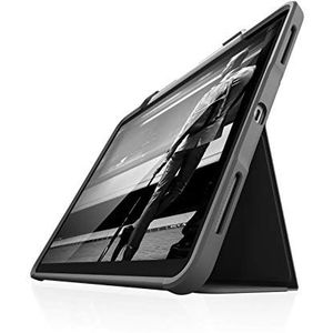 STM Bags Rugged Case Plus Schutzhülle für das Apple iPad Pro 12,9"" (2020 & 2018) - schwarz/transparent [Apple Pencil Halterung I Militär Standard I Wasserabweisend I Standfunktion I wake/sleep]