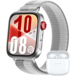 HUAWEI Watch FIT 4 Smartwatch + FreeBuds SE 2, Fitness Tracker mit 5ATM Wasserdicht, 100+ Sportmodi, Gesundheits-Insights, Bis zu 10 Tage Akku, Kompatibel mit Android™ & iOS, Grau