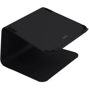 Aptiq Laptopständer Schwarz - Ergonomische Erhöhung - Robustes Aluminium - Elegante Matte Oberfläche