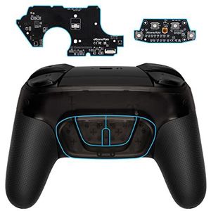 eXtremeRate Konfiguriert RISE4 Remap Kit für Nintendo Switch Pro Controller, Remap Board & Re-Design Rückseites Gehäuse & Back Paddles Buttons Zubehör für Switch Pro Controller-Transparent Schwarz