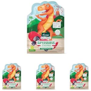Kneipp naturkind Schaumbad Supersaurus - Färbt das Wasser grün und duftet nach Apfel - Mit viel Liebe speziell für Kinder entwickelt - 40ml (Packung mit 4)