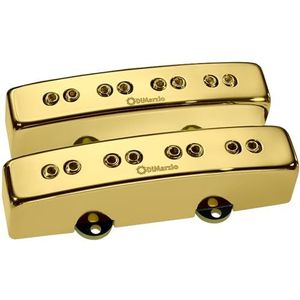 DiMarzio DP 302G Relentless J Pair Neck + Bridge E-Bass Tonabnehmer Set, Gold Cover