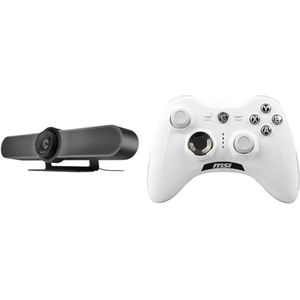 Logitech MEETUP Videokonferenz-Webcam, Ultra-HD & MSI Force GC30 V2 White Kabelloser