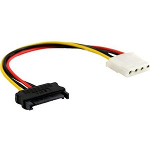 InLine 29669 SATA Stromadapterkabel, 15pol SATA Buchse an 4pol. Stecker, 0,15m