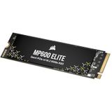 CORSAIR MP600 ELITE 2TB M.2 PCIe Gen4 x4 NVMe SSD - M.2 2280 - Bis zu 7.000MB/Sek. Sequentielles Lesen - High-Density 3D TLC NAND - Schwarz