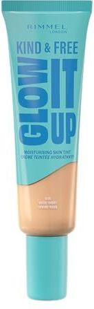 Rimmel London Kind & Free GLOW IT UP Moisturizing Foundation, 010, Rose Ivory, Beruhigt empfindliche Haut, Gesund und strahlender Teint, Spendet Feuchtigkeit für den ganzen Tag, 30 ml
