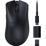 Razer DeathAdder V3 HyperSpeed - Ultra leichte kabellose ergonomische E-Sport Gaming-Maus mit 26K DPI (55g leicht, Soft-Touch-Beschichtung, 100 Stunden Laufzeit, HyperSpeed mit 8K Hz) Schwarz