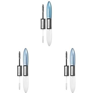 L'Oréal Paris Mascara, Wasserfeste Wimperntusche und Primer für Mascara für lange Wimpern, Double Extension Waterproof, Schwarz, 12 ml (Packung mit 3)