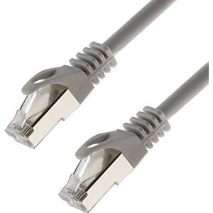 Netzwerkkabel S/FTP PIMF Cat. 7 10 Meter grau Patchkabel Gigabit Ethernet LAN DSL CAT7 Kabel