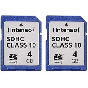 Intenso SDHC 4GB Class 10 Speicherkarte (Packung mit 2)