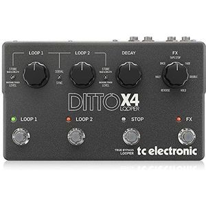 TC Electronic DITTO X4 LOOPER Einfaches und intuitives zweispuriges Gitarren-Looper-Pedal mit leistungsstarken Loop-Effekten