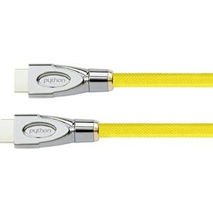 PYTHON® Series PREMIUM AKTIVES High-Speed-HDMI Anschlusskabel mit Ethernet - REDMERE CHIPSATZ - 4K2K / UHD / Ultra HD / Full HD - Kupferleiter (OFC), 3D-Unterstützung, Dreifachschirmung, Nylongeflecht - gelb, 10 m