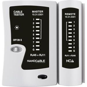 Nanocable 10.31.0301 - Automatischer Tester für RJ11/RJ12 /RJ45, Kabel