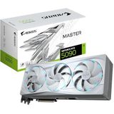 Gigabyte AORUS GeForce RTX 5090 Master Ice 32G Grafikkarte - 32 GB GDDR7, 512 Bit, PCI-E 5.0, 2655MHz Kernfrequenz, 3 x DP 2.1a, 1 x HDMI 2.1b, NVIDIA DLSS 4, GV-N5090AORUSM ICE-32GD
