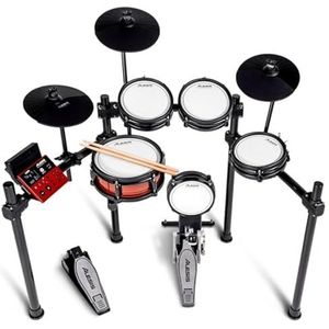 Alesis Nitro Pro E Schlagzeug mit leisen Dual Zone Mesh Pads, 500+ authentischen BFD-Sounds, Bluetooth, Drumeo, USB-MIDI, Double Kick kompatibel