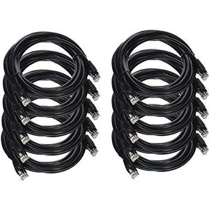 imbaprice 10 'CAT5e Netzwerk Ethernet Patchkabel, 10 Pack, schwarz (IMBA-cat5–10bk-10pk)