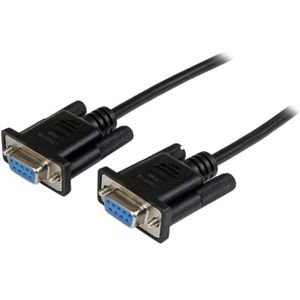 StarTech.com 2m DB9 RS232 Seriell Nullmodemkabel - Bu/Bu - 9-pin seriell Null-Modem Anschlusskabel - Schwarz