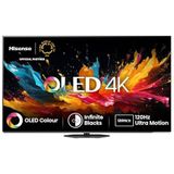 Hisense 55A85N 139cm (55 Zoll) Fernseher, 4K UHD OLED Smart TV,120Hz, HDMI 2.1, Game Mode Pro, AMD FreeSync Premium, Dolby Vision IQ & Atmos, Bluetooth, Alexa Built-in, Schwarz, [2024]