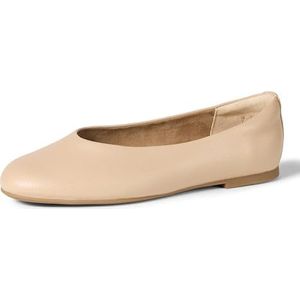 Amazon Essentials Damen Faltbare Ballerinas, Beige Kunstleder, 39.5 EU