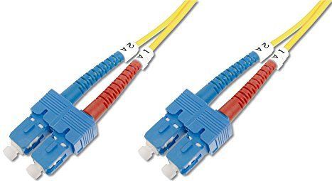 DIGITUS DK-2922-10 – Glasfaserkabel OS2 – 10 m – SC zu SC – Duplex LWL Kabel – 1/10 Gbit/s – SM Singlemode Glasfaser LAN Kabel – Fasertyp: 9/125 µ – Gelb (Yellow)