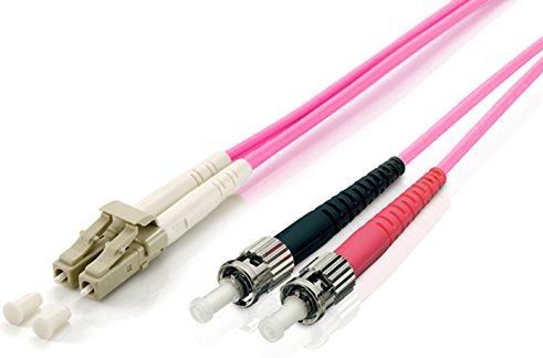 Equip LWL-Patchkabel-Glasfaserkabel LC->ST 50/125mμ 2.00m Multimode Duplex Violett Polybeutel