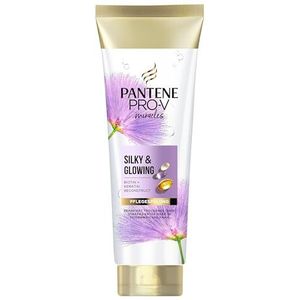 Pantene Pro-V Silky & Glowing Pflegespülung mit Biotin und Keratin Reconstruct 160ml. Pro-V Miracles Pflegespülung Hilft, Trockenes, Gesträhntes Haar zu Reparieren. Wirkt als Feuchtigkeitsspender