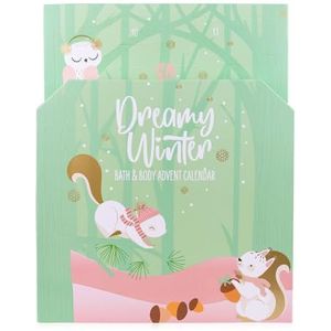Accentra – Pflege Adventskalender 2024 für Mädchen mit 24 Pflegeprodukten – Adventskalender Beauty mit Bodylotion, Badebomben, Duschgel, Shampoo, Lip Balm, Handcreme – Weihnachtskalender Grün Teenager