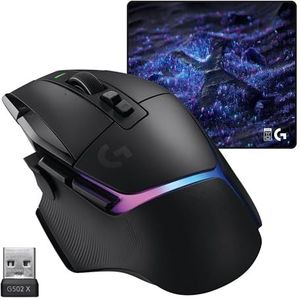 Logitech G G502 X PLUS LIGHTSPEED + G640 SE COMBO - Kabellose RGB-Gaming-Maus und großes Gaming-Mauspad aus Stoff (460 x 400 x 3 mm) - Schwarz