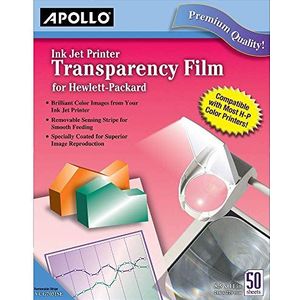 Apollo Transparenzfolie für Tintenstrahldrucker, für Hewlett-Packard, 50 Blatt/Packung (VCG7031S)