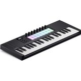 Novation Launchkey Mini 37 [MK4] – Portables USB/MIDI-Controller-Keyboard mit 37 Minitasten und DAW-Integration. Akkord- und Skalenmodi, Drum-Pads und Arpeggiator. Inkl. Music Creation Software-Bundle