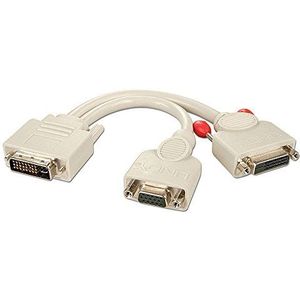 Lindy 41048 DVI-DVI-D-weiblich mit VGA-weiblich Splitter Kabel grau
