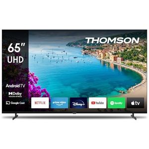 Thomson – 65 Zoll (165 cm) Ultra HD – Smart Android – WLAN, Triple-Tuner, USB, HDMI, DVB-C/S2/T2, AV IN, CI+, A+ Panel – 65UA5S13 – 2025