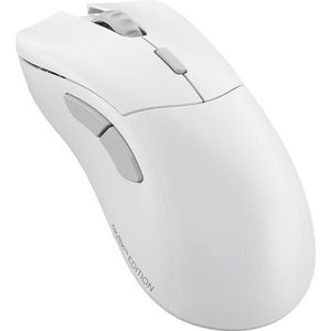 Glorious Gaming Model D 2 PRO 4K/8K Wireless Gaming Mouse – 2,4 GHz drahtlos, 4K/8K-Abruf, 100 Mio. Klicks, 62 g, Lange Akkulaufzeit, Sensor mit 26K DPI, ergonomisch, 6 Tasten, PTFE-Füße – Weiß