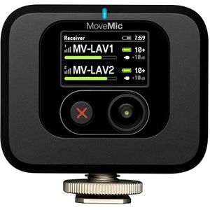 Shure MoveMic Empfänger - Kameraempfänger als Zubehörschuh für MoveMic Ansteckmikrofone, kompatibel mit den meisten DSLR-Kameras und Computern, ideal für mobile Content Creators (MV-R-Z6)