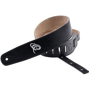 Ortega Guitars Gitarrengurt Länge Verstellbar - Akustik Gitarre / Bass, E-Gitarre, E-Bass - Suede Series - Wildleder, Relax Black (OSSU-60)