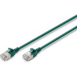 DIGITUS LAN Kabel Cat 6A – 3m – Slim Version AWG 32/7 – 10 Gbit/s – RJ45 Netzwerkkabel – F/FTP – PoE+ – LSZH – Kompatibel zu Cat7, Cat6, Cat5e – Grün