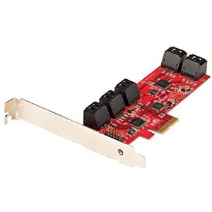 StarTech.com PCIe SATA Controller Karte - 10 Port SATA 3 Erweiterungskarte/Kontroller - 6Gbit/s - Full- und Low-Profile Blende - PCI Express Festplatten kontroller/Adapter (10P6G-PCIE-SATA-CARD)