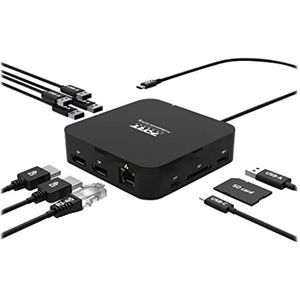 Port Connect Typ-C 2 x 4k Display Travel Dockingstation Unterstützt PXE Boot, 85 W Stromverteilung und ermöglicht den Anschluss von bis zu 10 verschiedenen Peripheriegeräten.