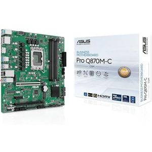 ASUS PRO Q870M-C-CSM Business Mainboard Sockel Intel LGA 1851 (Micro-ATX, Intel VPro, DDR5 Speicher, PCIe 5.0, Q-LED Core, ASUS Control Center Express, SafeSlot)