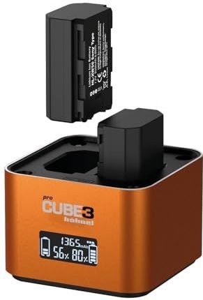 Hähnel - ProCube3 - Für Sony - DSLR Duo-Ladegerät - Schnelleres Laden - USB Typ-C-Eingang