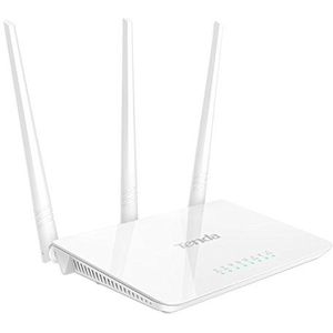 Tenda N300 Wireless WLAN Router mit High Power 5dBi Antennen (F3), weiß