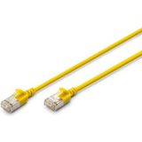 DIGITUS LAN Kabel Cat 6A – 3m – Slim Version AWG 32/7 – 10 Gbit/s – RJ45 Netzwerkkabel – F/FTP – PoE+ – LSZH – Kompatibel zu Cat7, Cat6, Cat5e – Gelb