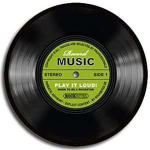 Rockbites 10ES101199ES10 Schallplatte Mauspad - Record Music grün / 20 cm Durchmesser / 101199