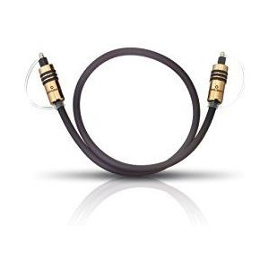Oehlbach Hyper Profi Opto 300 - Erstklassiges optisches Digitalkabel mit Toslink-Steckern - Metallstecker, hohe Übertragungsrate - 3 m - schwarz